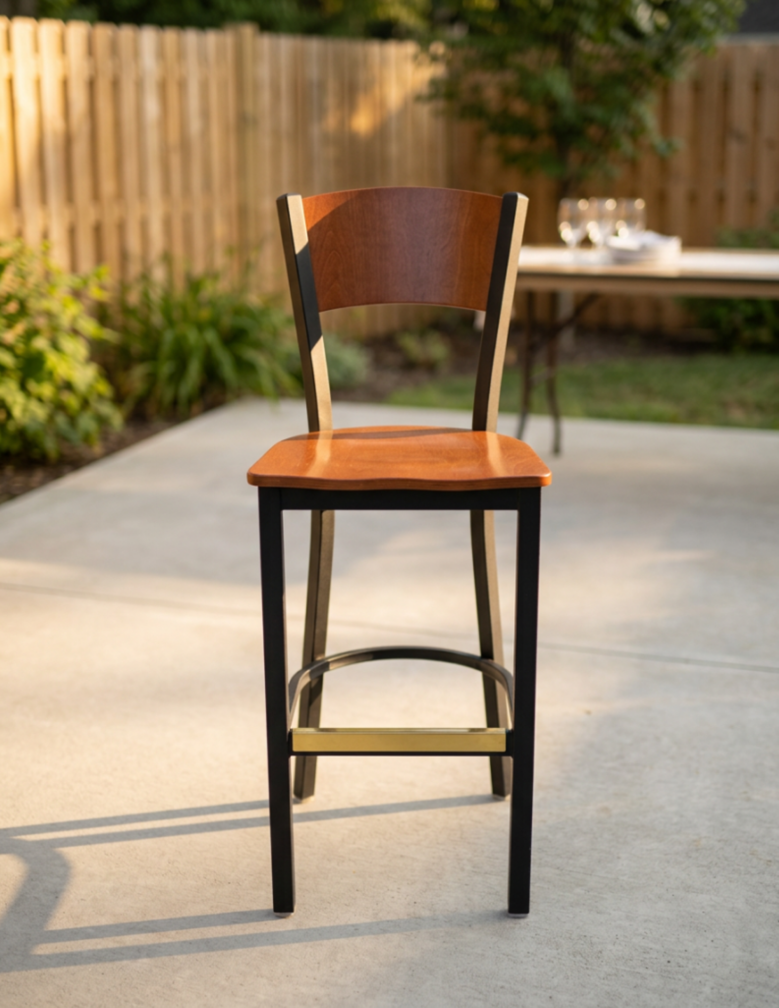 Cherry wood stool