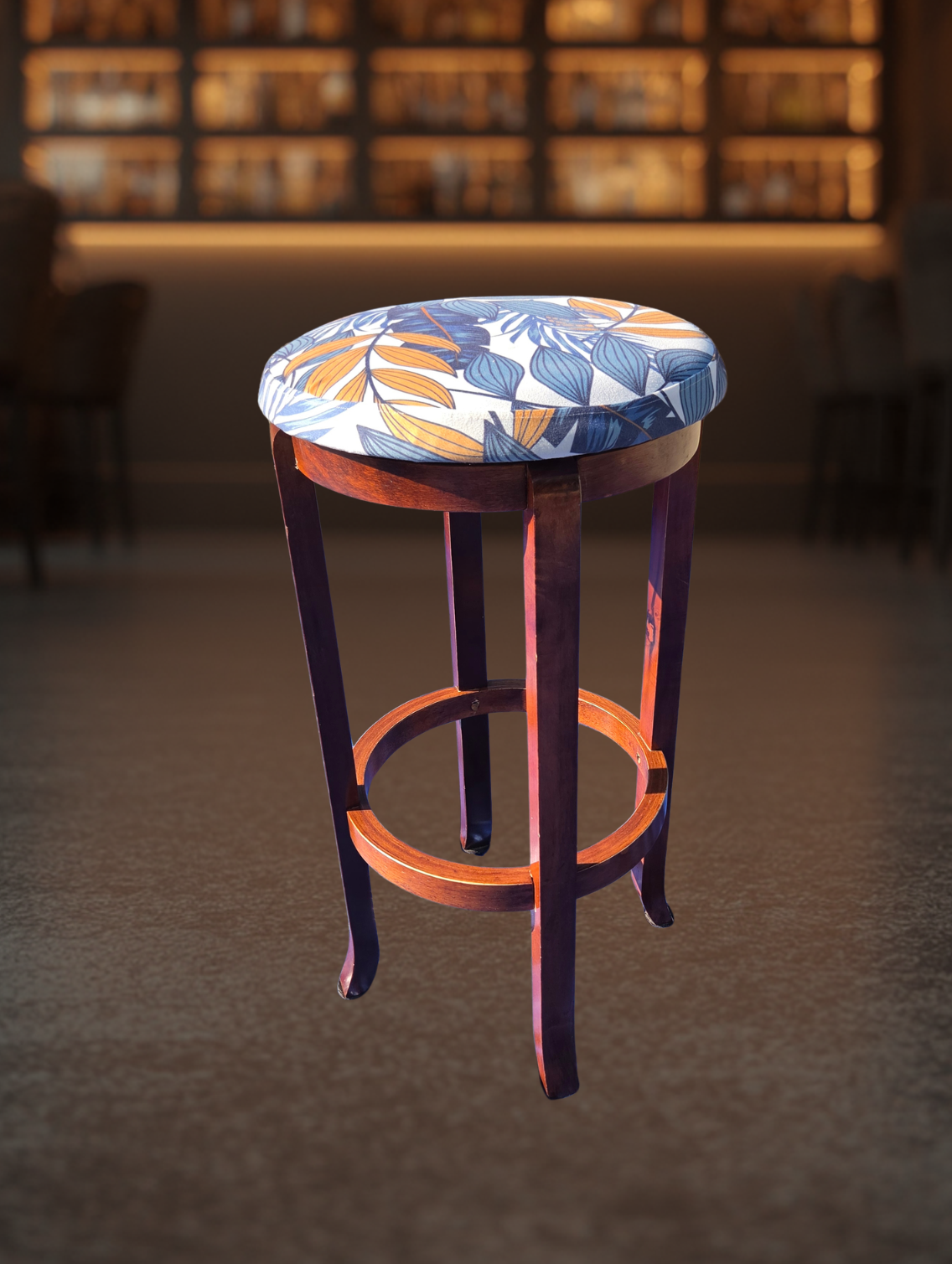 Cloth bentwood stool