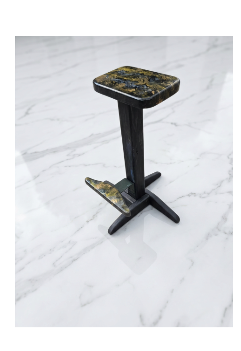 Black-and-gold stool